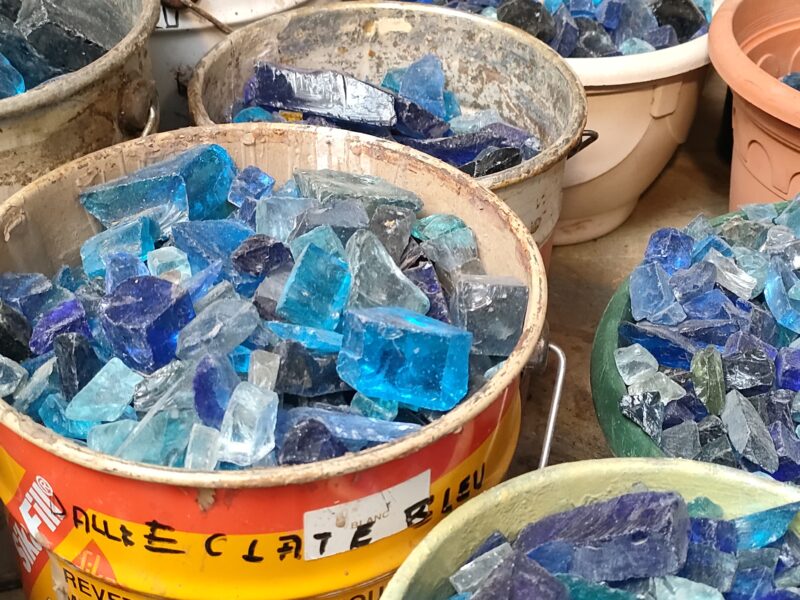 Vente dalles de verre et éclats