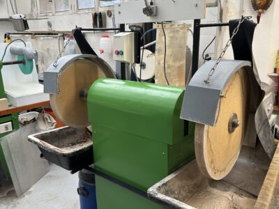 Touret de polissage au liège (double arbre)