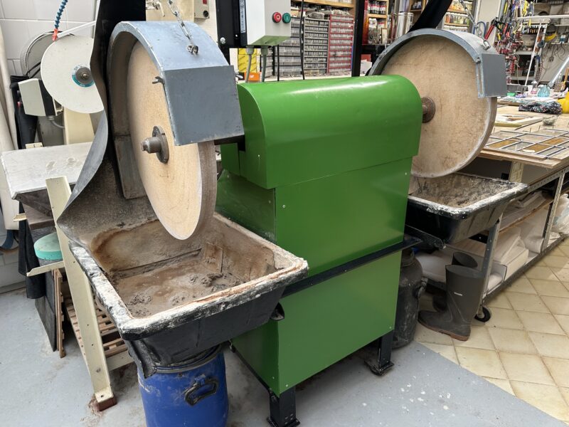 Touret de polissage au liège (double arbre)