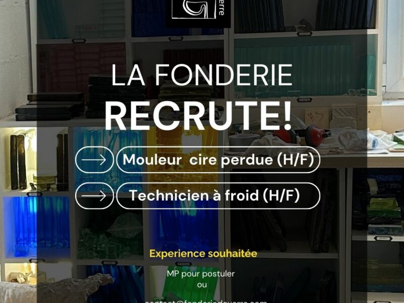 Recrute Mouleur(se) cire perdue et Technicien(ne) à froid