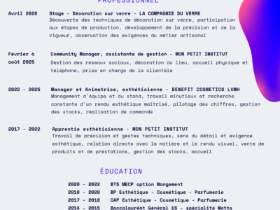 Recherche d'alternance Décorateur sur verre