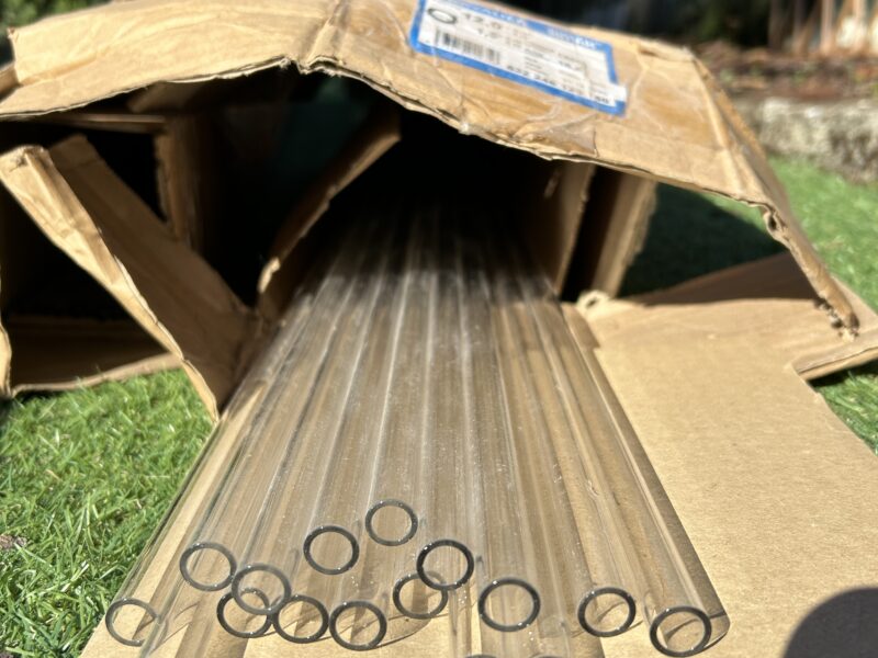 Vente de tubes et baguettes de verre borosilicate